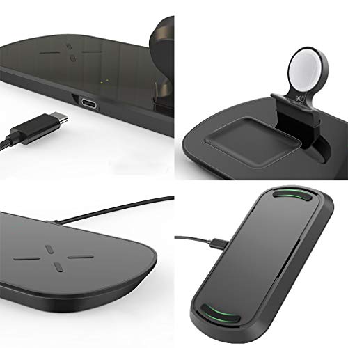 3 in 1 Wireless Charger, Qi Charging Station for Apple Watch, Airpods Pro/2,Charging Dock for Airpods 1/2/Pro,7.5W Qi Fast Charger for iPhone 11/11 Pro Max/SE 2/XS Max/XR/XS/X (for iWatch)