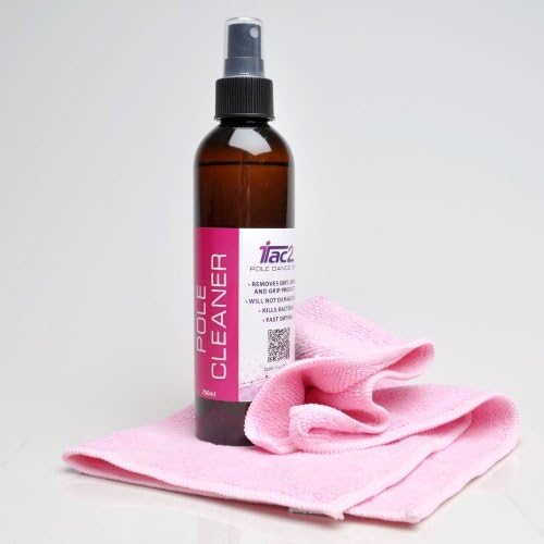 iTac2 Dance Pole Cleaner and Pink Microfiber Cleaning Towel