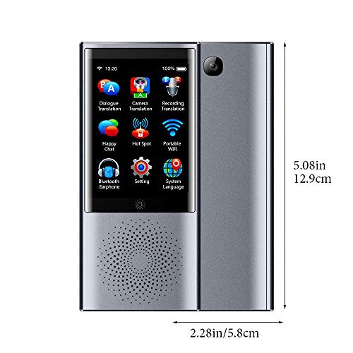 Portable Languages Instant Translator Device, Smart Voice 2-Way Translator Real Time, 3-inch IPS Screen|1550 mAh battery|8G Memory|Built-in mic|Offline Available, for Travel Abroad,Shopping, Learning