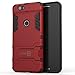 Nexus 6P Case, CoverON [Shadow Armor Series] Hard Slim Hybrid Kickstand Phone Cover Case for Google Nexus 6P - Red & Black