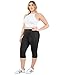 Yogareflex Women's Plus Size Active Yoga Running Sports Capris Legging (XL-4XL)