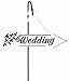 Lillian Rose Wedding Arrow Direction Double Sided Sign, 18-Inch by 5.25-Inch