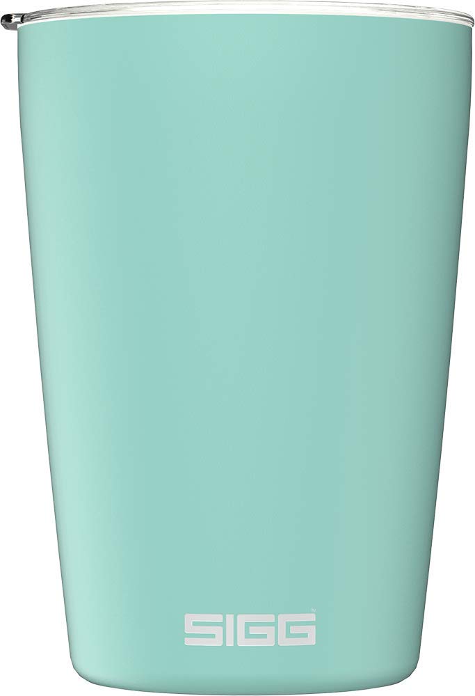 Sigg - Coffee Travel Mug Neso Pure Ceram - with Tritan Lid - Dishwasher Safe - Lightweight - BPA Free - 18/8 Stainless Steel - Glacier - 0.3 L