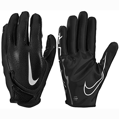 Nike Vapor Jet Football Gloves Black Black White XL on