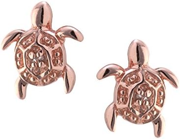 Athra Gold over Sterling Silver Turtle Stud Earrings