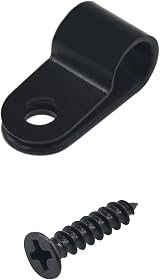 DDHOMIN 120 Sets R Shape Cable Clips Black Nylon Wire Management view 1