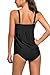 HOTAPEI Summer Push up Tops Swimwear Women Bikini Black X-Large
