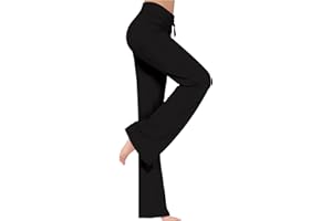 LIKEOULI Yoga Pants Women Drawstring Elastic High Waist Wide Leg Modal Pants Casual Baggy Joggers Pants Comfy Pajama Pants