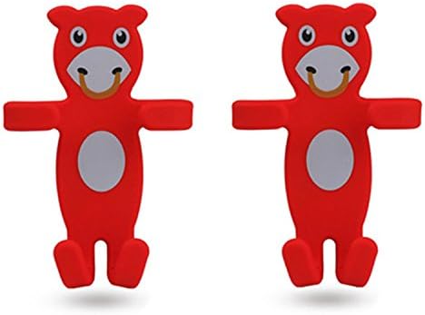 JINGRAN Home Use Silicone Cell Phone Holder Remote Control Holder Wall Outlet Decoration Holder-2 Packs (Red Bull)