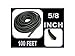 American Terminal 100 FT 5/8 INCH Split Loom Tubing Wire Conduit Hose Cover Auto Home Marine Black