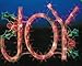 18" Lighted "JOY" with Holly Berries Christmas Window Silhouette Decoration