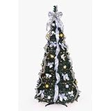 Pop-Up 6' Green Artificial Christmas Tree with 350 Lights by LB International