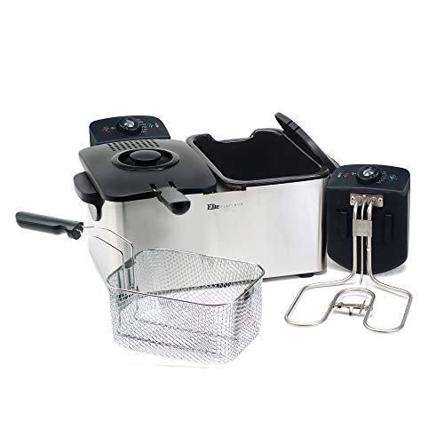 Elite Platinum EDF-4080 Maxi-Matic 8 Quart Deep Fryer, Stainless Steel