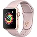 Apple Watch Series 3 38mm Smartwatch (GPS Only, Gold Aluminum Case, Pink Sand Sport Band) (Renewed)