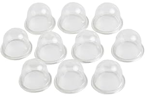 Primer Bulb Fuel Pump for Chainsaws Hedge Trimmers Brushcutters Transparent Plastic Replacement Parts 19mm Outer Diameter(10p