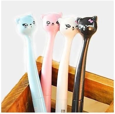 Leazeey Cute Cartoon Cat Head Gel Pen(Random Color)