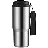FRAGSCEN 25 OZ Insulated Travel Tumbler, Silver