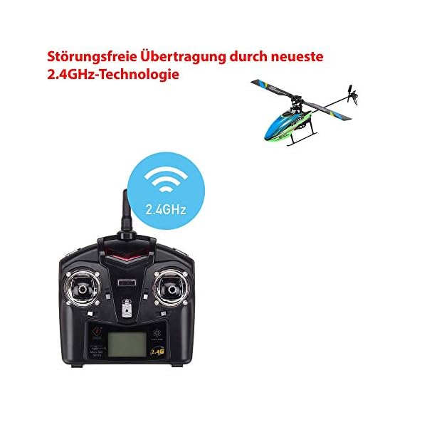 4.5 Kanal Single-Rotor RC ferngesteuerter Hubschrauber mit 2.4GHz-Technik und Gyro-System, Ready-to-Fly, inkl. Akku und… – Bild 5