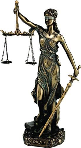 Myths and Legends Themis Themis Greek Goddess Statue Figurine Blind Lady Justice