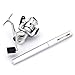HDE Mini Collapsible Aluminum Pocket Pen Style Fishing Combo Rod Bait Cast Spinning Reel