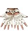 Minibee Women's Fingerless Rivets Cycling Rock Punk Street Gloves A Pair White