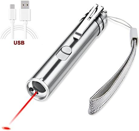 Interactive Laser Pointer Toys, Pet Command Light Training Tools With USB Charging By QPEY