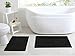 Chardin Home - 100% Cotton two Piece Classicc Bath Rug Set, (21''x34'' & 17''x24'') with anti-skid spray latex back, Black