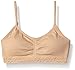Maidenform Girls Seamless Ruched Crop With Lace Band, Nude