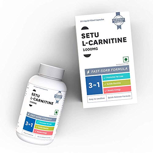 Setu LCarnitine, 1000 mg, FastSorb Formula, Promotes Fat Loss, Builds