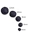 Outus Black Lava Stone Beads Natural Rock Gemstone Round Loose Beads Set for Jewelry Making, 300 Pieces