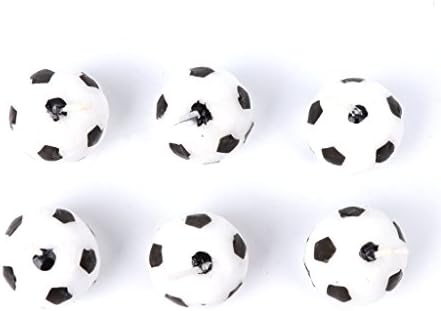 AISme 6Pcs/Set Soccer Ball Football Candles For Birthday Party Kid Supplies Decoration