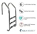Aqua Select 3 Step Stainless Steel Pool Ladder with Stainless Steel Steps | Entry and Exit System for In-Ground Swimming Pools | 250 Pound Capacity | 1.9 Inch Outer Diameter