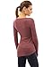 PattyBoutik Women's Ribbed Tie High Low Hem Tunic Top