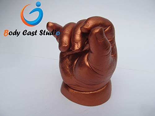 Baby 3D Casting Moulding Kit -"Big" | 500g Alginate - up to 4-5 Newborn Cast | Hand Print Foot Print (Metallic Copper Colour)