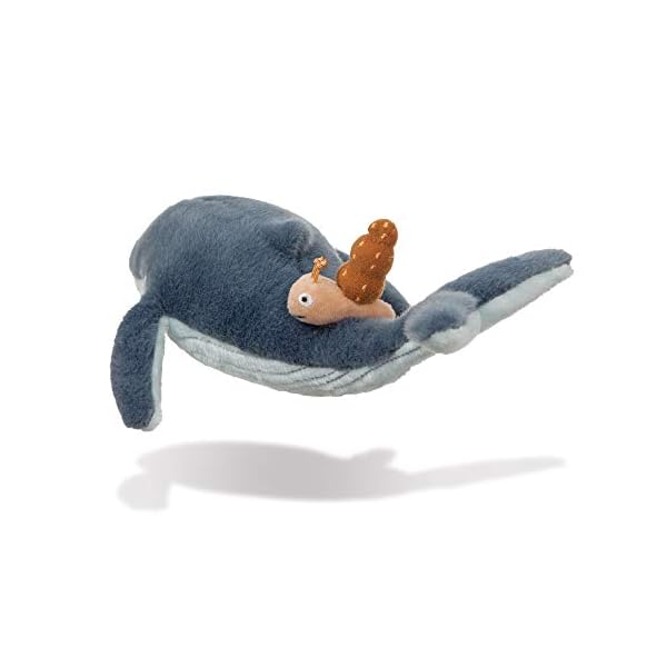 Aurora Snail and The Whale Soft Toy, 61238, 7in, Grey, for Fans of The Book by Julia Donaldson and Axel Scheffler, Blue