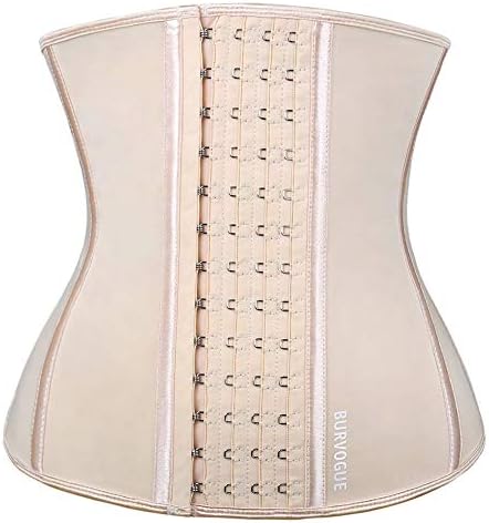 Burvogue Waist Trainer for Weight Loss-Women Trimmer Slimmer Belt Latex Corset Cincher Body Shaper …