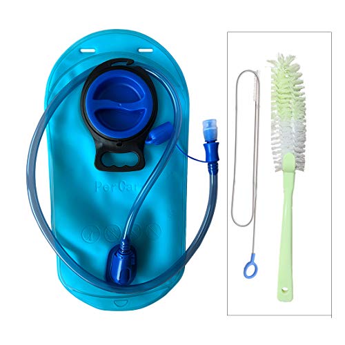 Hydration Bladder 2 Liter Leak Proof Water Reservoir, TPU Free Hydration Pack Replacement, for Hiking Biking Climbing Cycling Running, Large Opening, Non Toxic Easy Clean