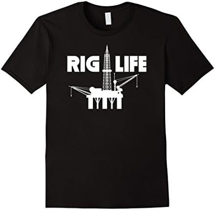 Men's Oilfield Shirt - Roughneck Shirt - Drilling Rig Life Tshirt Large Black