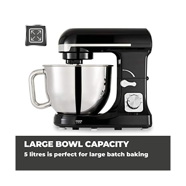 Tower-T12033-3-in-1-Stand-Mixer-with-6-Speeds-and-Pulse-Setting-1000-W-Black Tower T12033RG 3-in-1 5L Stand Mixer with 6 Speeds and Pulse Setting, 1000W, Black