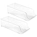 iDesign Fridge Binz Soda and Food Can Dispenser Rack Organizer for Refrigerator, Freezer, Pantry or Cabinet - Pack of 2, Clear