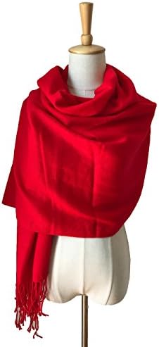 Solid Color Pashmina Blanket Scarf Large Winter Wrap Shawl for Women Men