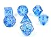Polyhedral Dice Set D&D Gaming Dice – Blue Aurora Transparent Gradients Dice for Dungeons and Dragons MTG RPG Role Playing Table Game Including Pouch