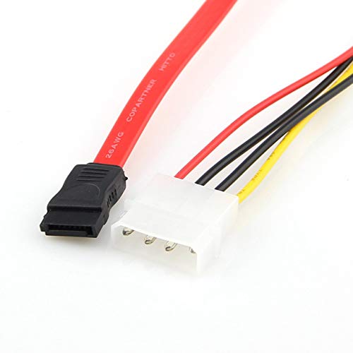 Power line network adapter,Sata 7+15P 22Pin to 7+4Pin SATA Data Power Cable Male To Female Hard Drive Extender Adapter Serial ATA Extension Cable Cord - Thumbnail 2