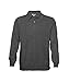 Cashmere Boutique 100% Pure Cashmere Polo Pullover Sweater for Men – Polo Neck, Long Sleeve, Button Up, Classic Style, Lightweight, Soft and Warm Sweater - Charcoal Gray, Extra Large