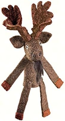 DZI Handmade Designs DZI482013 Moose Woolie Fingerpuppet Ornament