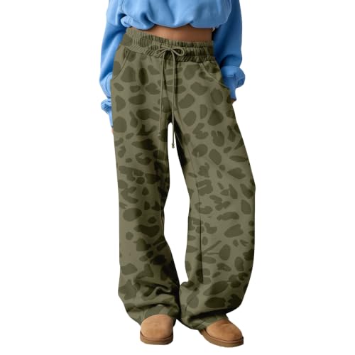 Cheetah Pants for Women Baggy Camouflage Y2k Cute Wide Leg Sweatpants at Amazon