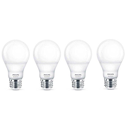 Philips LED A19 SceneSwitch Color Change Light Bulb: Daylight/Soft White/Warm Glow (60-Watt Equivalent), E26 Base, 4-Pack