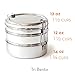 ECOlunchbox Tri Bento 3-Tier Stainless Steel Lunch Box | 4.5 Cups (36 oz) Capacity | 5.25 x 5.25 x 4 inches (13.5 x 13.5 x 10 cm) | Perfect for Meal Prep, Snacks & Portion Control | Durable, BPA Free