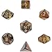 Chessex - Dice Polyhedral 7-Die Lustrous Dice Set (Gold with silver) (1-Pack)
