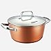 Pots and Pans Set, Cooksmark Ceramic Cookware Set Copper Finish - Nonstick and Dishwasher Safe Oven Safe - 10 Piece